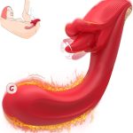 Angel Kiss 4 In 1 Rotating Tongue Licking Vibrating G-Spot Dildo Vibrator