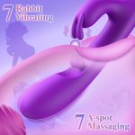 3 In 1 Rabbit Vibrator 360°Rotation Clitoral G Spot Stimulator - Image 4