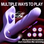 Telescopic Vibrator Clitoris Stimulator Vagina G-Spot Massager Silicone Dildo Masturbator - Image 5
