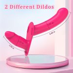 6.3‘’ Lesbian Strap-on Dildo Vibrator Double-ended Dildo with Remote Control - Image 4
