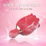 2 In 1 Rose Vibrator Sex Toy Clitoral Clit Tongue Licking Vibrator - Image 4