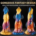 7‘’ Colorful Golden Phoenix Electric Telescopic Vibrating Dildo With Remote Control - Image 4