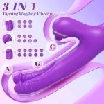 3 In 1 Clitoris Tapping Wiggling G Spot Dildo Vibrator - Image 2