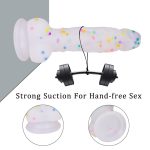 5.5‘’ Jelly Particles Rainbow Transparent Realistic Dildo With Suction Cup - Image 2