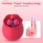 Lurevibe - S475 Three Pistils Tongue Kneading And Vibrating Rose Toy - Image 2