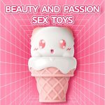 Peachy Bunny Ice Cream Cone Clitoral Suction Heating Vibrator - Image 3