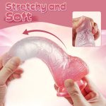 5.71‘’ Crystal Jelly Dildo With Strong Suction Cup Huge Dildo - Image 3