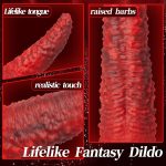 9.5‘’ Realistic Monster Tongue Thrusting Dildo Vibrator With Remote Control - Image 4