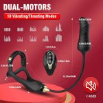 2 In 1 penis Ring thrusting anal Prostate Massager with Adjustable ring buckle - Image 5