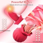 Mouth Vibrators Female Clitoral Vagina Anal Sex Stimulator with 3 Sucking 10 Wiggling & Vibrating Modes - Image 3
