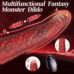 9.5‘’ Realistic Monster Tongue Thrusting Dildo Vibrator With Remote Control - Image 3