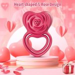 2 in 1 Vibrating Cock Ring Rose Vibrator - Image 3