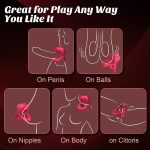 Rose Vibrating Cock Ring with Sexy Lip Clitoris Stimulator - Image 4