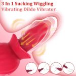 Mouth Vibrators Female Clitoral Vagina Anal Sex Stimulator with 3 Sucking 10 Wiggling & Vibrating Modes - Image 2