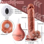 6.7‘’ Silicone Vibrating Squirting Dildo with Remote Control 7 Vibration Modes - Image 2