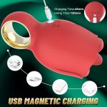 Rose Sex Toy with 360° Rotated Licking Tongue Mouth - Image 6