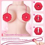 MizzZee Rose 9 Vibrations Nipple Clamps with Chain Necklace - Image 4