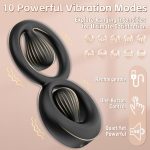 Vibrating Dual Cock Ring with Adjustable Beads - Image 3