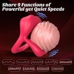 Rose Vibrating Cock Ring with Sexy Lip Clitoris Stimulator - Image 6