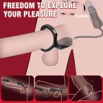 2 In 1 penis Ring thrusting anal Prostate Massager with Adjustable ring buckle - Image 4
