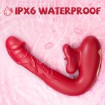 Rose Muncher 3-in-1 G Spot Vibrator Dildo with 10 Flapping & Vibrating & Licking Biting Modes - Image 6