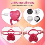 2 in 1 Vibrating Cock Ring Rose Vibrator - Image 5