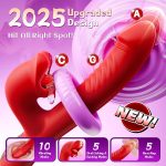 Upgraded Rose Muncher 5 In 1 Thrusting Clitoral G Spot Vibrator - Image 2