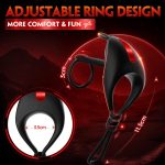 Lurevibe -Bunny RIng Vibrating Cock Ring with 2 Penis Ring Penis Sleeve Mens Sex Toys - Image 5