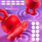 Big Mouth 2 In 1 Tongue Vibrator Clitoral Vibrator with 10 Tongue Licking Vibrating Modes - Image 3