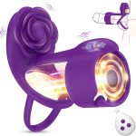 Lurevibe - 3 IN 1 Vibrating Rose Penis Ring with 10 Vibration