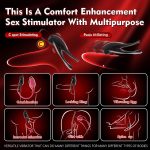 Detachable Design Vibrating Cock Penis Ring With Anal Plug for Couple - Image 4