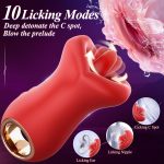Lurevibe - 3IN1 Handle Mouth-Shaped 10 Tongue Licking Kissing - Image 2