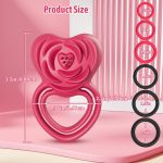 2 in 1 Vibrating Cock Ring Rose Vibrator - Image 4