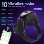 Lurevibe - Vibrating Cock Ring with APP, Triangular Penis Ring with 10 Vibration Modes - Image 4