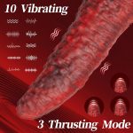 9.5‘’ Realistic Monster Tongue Thrusting Dildo Vibrator With Remote Control - Image 2