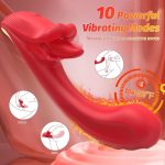 Angel Kiss 4 In 1 Rotating Tongue Licking Vibrating G-Spot Dildo Vibrator - Image 3