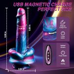 6.69‘’ Big Mouth Fantasy Dildo Vibrator with 3 Thrusting & 7 Vibration & Heating Modes - Image 4
