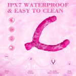 7.5‘’ Double Ended Vibrating Rose Dildo Anal Dildo with 10 Vibrating Modes - Image 7