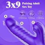 APP-Controlled 9 Pulsing Thrusting Rabbit G Spot Vibrator - Image 4