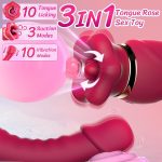 Big Mouth rotating tongue suction Vibrator G Spot Dildo Sex Toys for Women - Image 2