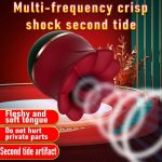 2 In 1 Rose Kiss Tongue Licking Rose Flower Vibrator - Image 3