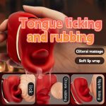 Red Lips Tongue Licking Bite Vibrator Women's Masturbation - Image 4