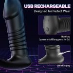 10 Thrilling Vibration 3 Thrusting Silicone Remote Control Cock Ring Anal Vibrator - Image 3
