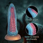 6.69‘’ Ocean Blue Octopus Tentacle Silicone Anal Dilator Fantasy Dildo - Image 3