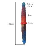 13.78‘’ Colorful Double-Ended Liquid Silicone Anal Plug Dildo - Image 10