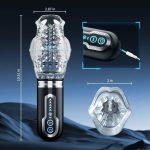 Lurevibe - Gawk Gawk 6000 Amber 5.0 Double Egg Vibrators 5 Thrusting 7 Vibrating Oral Sex Handheld Male Masturbation Cup - Image 3