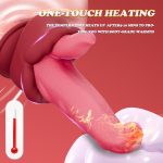 5.7‘’ Realistic Tongue Thrusting Heating Fantasy Dildo With Suction Cup - Image 5