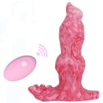4.9‘’ Remote Control Vibrating Dildo Clit Stimulate Anal Plug