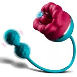 Lurevibe - Big Mouth Vibrator 3 In1 Tongue Licking Suction G Spot Vibrator With Vibrating Dildo - Image 6