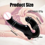 9.65‘’ 10 Frequency Vibrating Remote Control Double Ended Wearable Dildo - Image 3